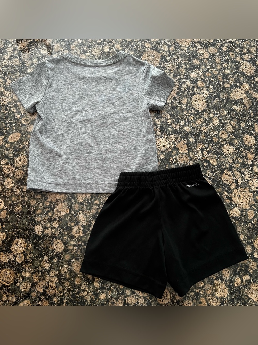 Nike Gray Heather Dri-FIT Tee with White Logo - Picture 3 of 3